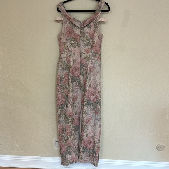 Adrianna Papell Rose Gold Matelasse Gown size 12 - Picture 7 of 7